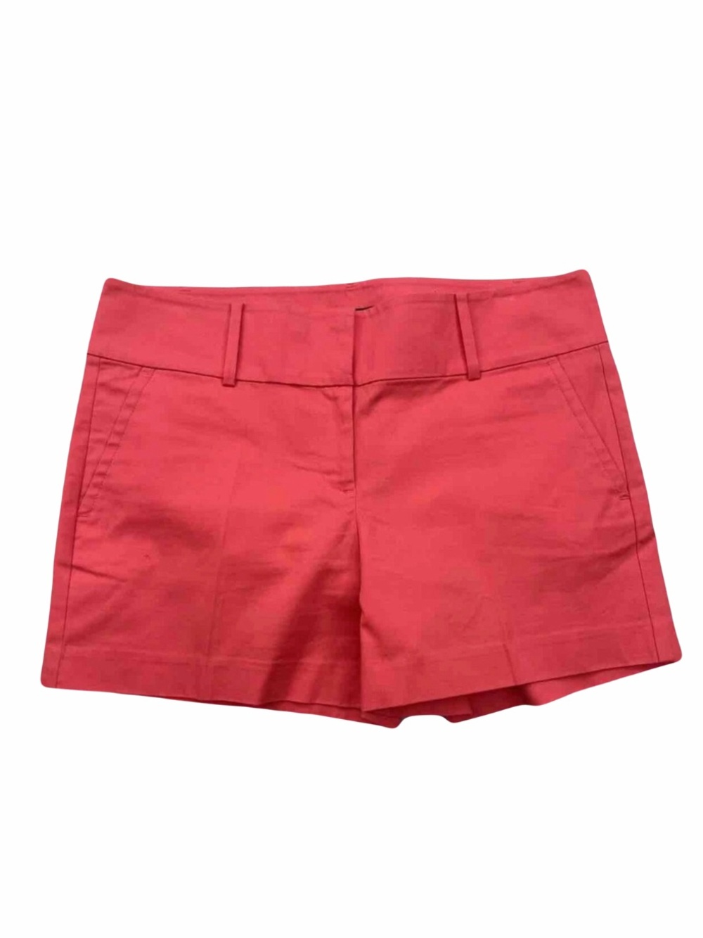 Ann Taylor Chino Mid Rise Signature Shorts Women’s Size 4 Red Pink Coral